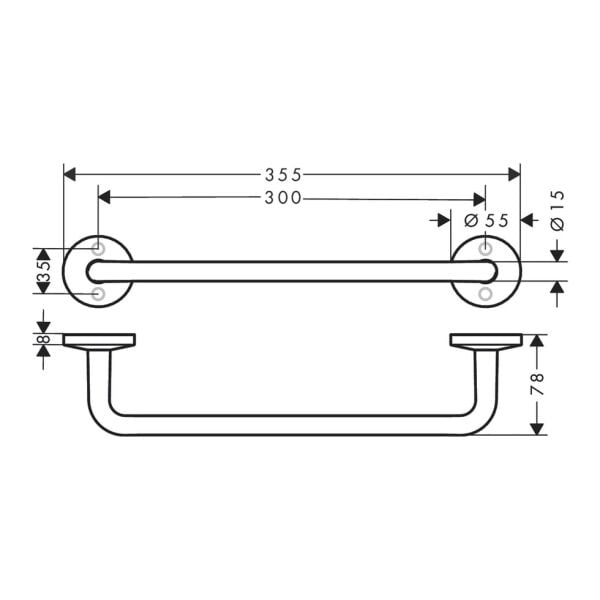 AXOR UNIVERSAL TUTUNMA BARI 35,5 CM MAT PIRINC 42813950