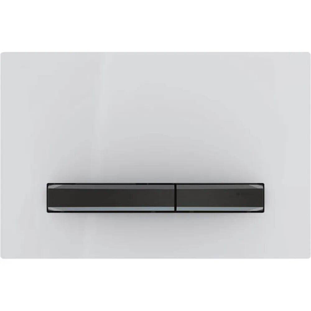 GEBERIT SIGMA KUMANDA KAPAGI CIFT BASMALI BEYAZ SIYAH KROM CAM 115.671.11.2