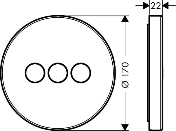 AXOR SHOWERCOLLECTION BANYO BATARYASI 3 CIKIS MAT SIYAH KROM 36727340