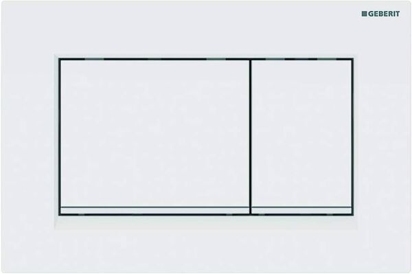 GEBERIT SIGMA30 KUMANDA KAPAGI CIFT BASMALI BEYAZ MAT BEYAZ BEYAZ 115.883.11.1