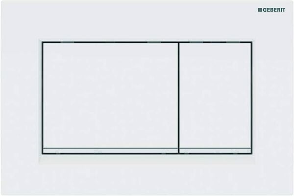 GEBERIT SIGMA30 KUMANDA KAPAGI CIFT BASMALI BEYAZ MAT BEYAZ BEYAZ 115.883.11.1