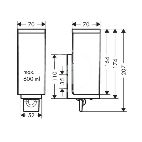 AXOR UNIVERSAL SIVI SABUNLUK DUVARDAN  DIKDORGEN KROM 42610000
