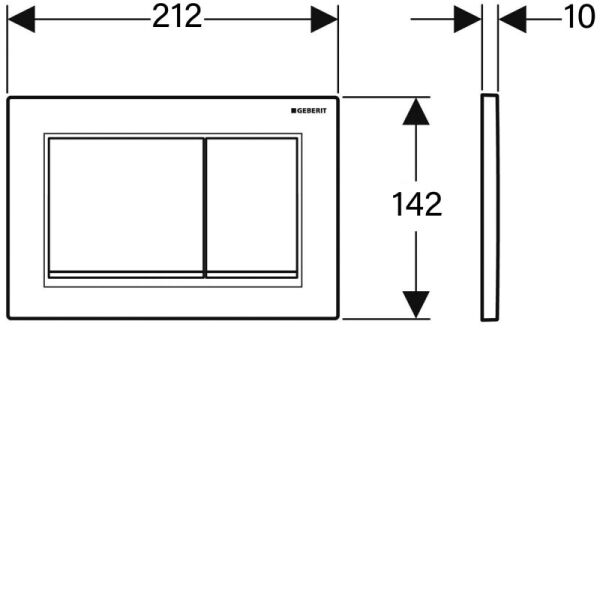GEBERIT OMEGA KUMANDA PANELI IKI KADEMELI PRLK/MT/PRLK 115.080.KH.1