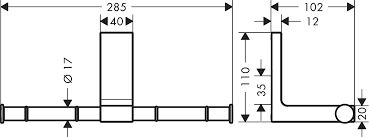 AXOR UNIVERSAL TUVALET KAGITLI IKILI MAT BRONZ 42657140