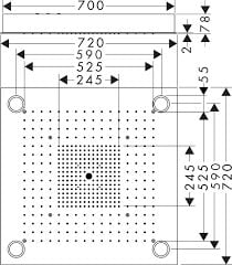 AXOR SHOWERHEAVEN TEPE DUSU 72*72  ISIKLI 10627800