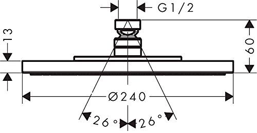 AXOR STARCK TEPE DUSU PLATE 24 KROM 28494000
