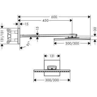 AXOR SHOWERSOLUTION TEPE DUSU 300*300 2 JET DUS DIRSEGI ILE 35318990
