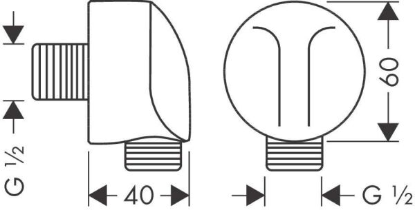 HANSGROHE FIXFIT FIXFIT GONYE CIKIS E CEK VALFSIZ SATIN BEYAZ 27454700