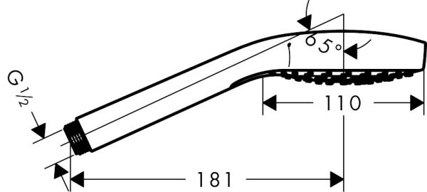 HANSGROHE CROMA SELECT S EL DUSU VARIO ECOSMART 9 LT/DK BEYAZ KROM 26803400