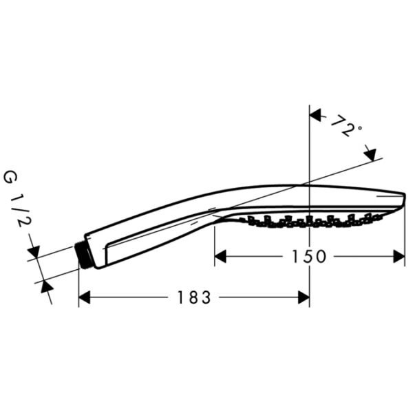 HANSGROHE RAINDANCE SELECT S EL DUSU 150 3JET KROM 28587000