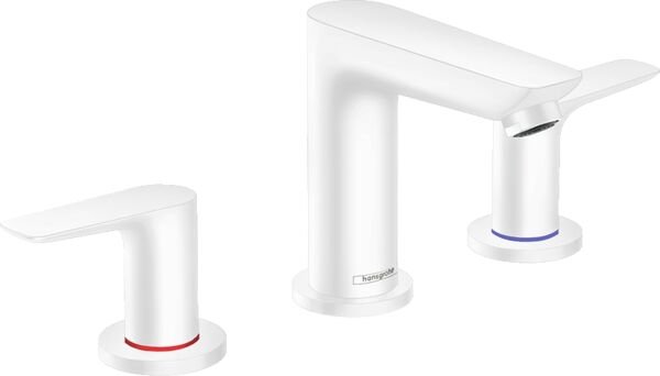 HANSGROHE TALIS E 3-DELIKLI LAVABO BATARYASI KUMANDALI SATIN BEYAZ 71733700