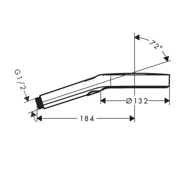 HANSGROHE RAINFINITY EL DUSU 130 3 JET  KROM 26865000