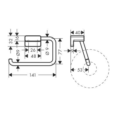 HANSGROHE ADDSTORIS TUVALET KAGITlLIGI ACIK SATIN BEYAZ 41771700