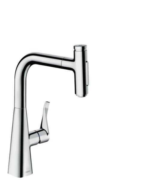 HANSGROHE METRIS SELECT M71 EVIYE BATARYASI TEK KOLLU 240 CEKILEBILIR GAGA 2JET KROM 73822000