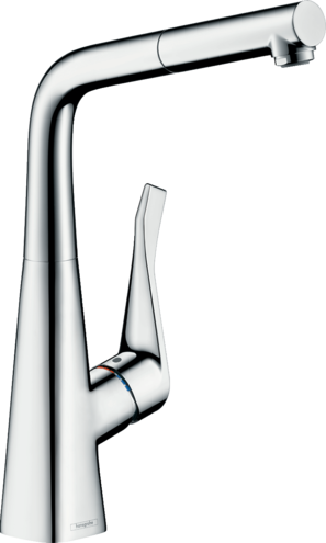 HANSGROHE METRIS EVIYE BATARYASI TEK KOLLU KROM 14821000
