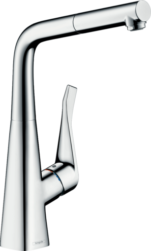 HANSGROHE METRIS EVIYE BATARYASI TEK KOLLU KROM 14821000