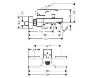 HANSGROHE METROPOL TEK KOLLU BANYO BATARYASI CUBUK VOLAN ILE MAT BRONZ 32540140
