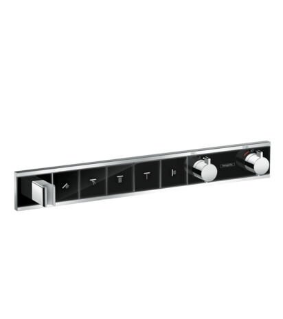HANSGROHE RAINSELECT BANYO BATARYASI TERMOSTATIK 5 CIKIS SIYAH-KROM 15358600