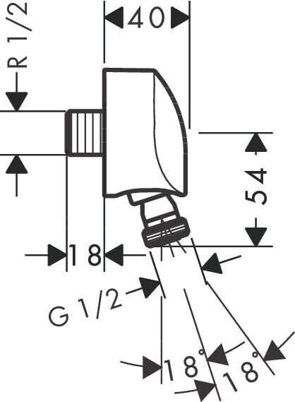 HANSGROHE FIXFIT FIXFIT GONYE CIKIS E CEK VALF VE PIVOT BAGLANTI ILE KROM 27505000