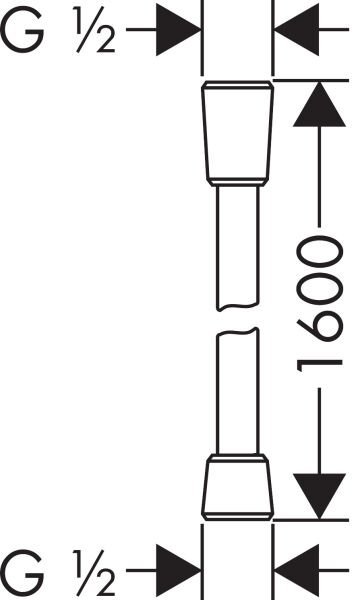 HANSGROHE COMFORTFLEX DUS HORTUMU 160 CM KROM 28168000