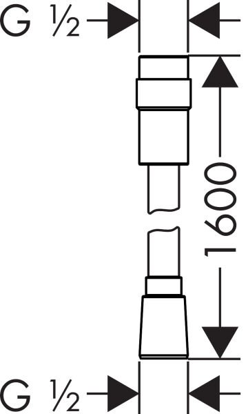 HANSGROHE ISIFLEX DUS HORTUMU160 CM HACIM KONTROLU ILE KROM 28248000