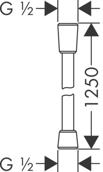HANSGROHE ISIFLEX DUS HORTUMU 125 CM KROM 28272000