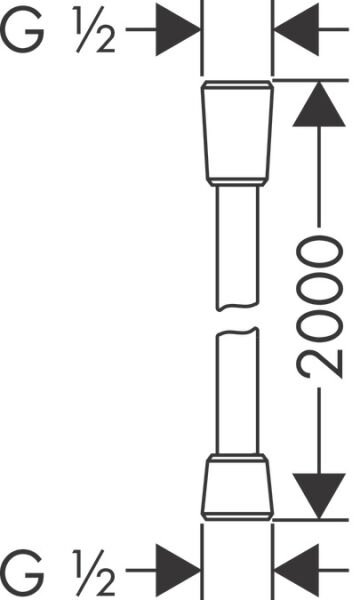 HANSGROHE ISIFLEX DUS HORTUMU 200 CM KROM 28274000