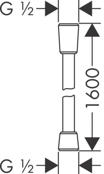 HANSGROHE ISIFLEX DUS HORTUMU 160CM MAT SIYAH 28276670