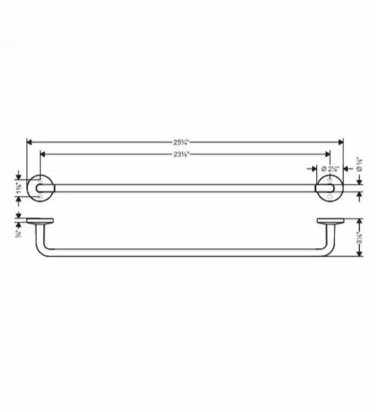AXOR UNIVERSAL HAVLULUK 600MM MAT NIKEL 42860820