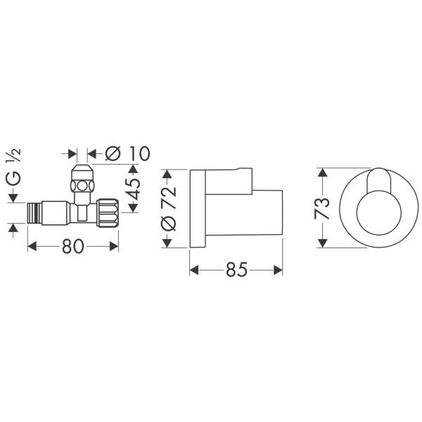 AXOR UNIVERSAL ARA MUSLUK G 3/8 MAT NIKEL 51307820