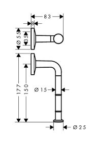 AXOR UNIVERSAL TUVALET KAGITLIGI MAT NIKEL 42856820