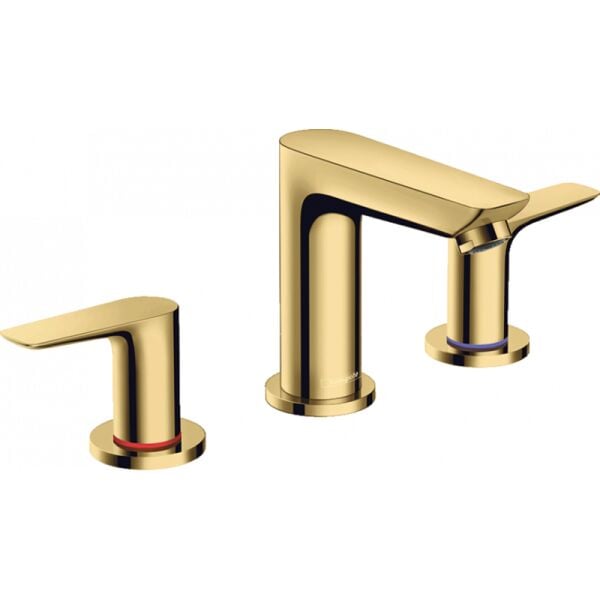 HANSGROHE TALIS E 3-DELIKLI LAVABO BATARYASI KUMANDALI PARLAK ALTIN 71733990