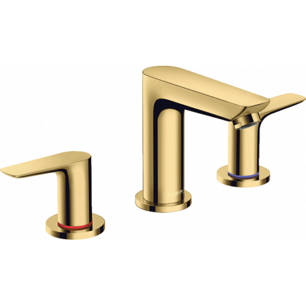 HANSGROHE TALIS E 3-DELIKLI LAVABO BATARYASI KUMANDALI PARLAK ALTIN 71733990