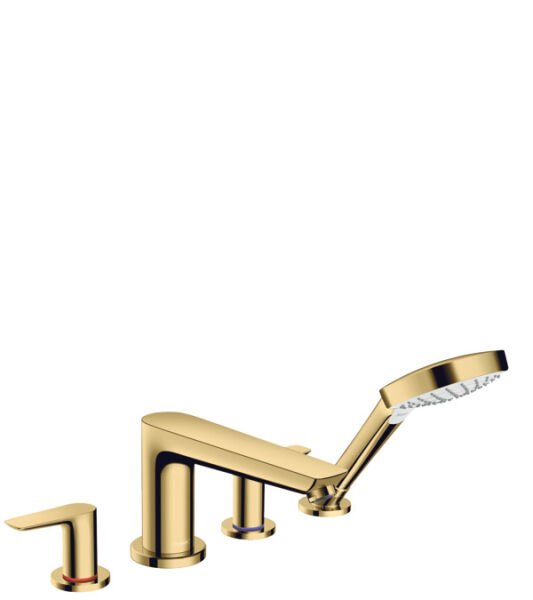 HANSGROHE TALIS E KUVET KENARI BATARYASI 4-DELIKLI PARLAK ALTIN 71748990