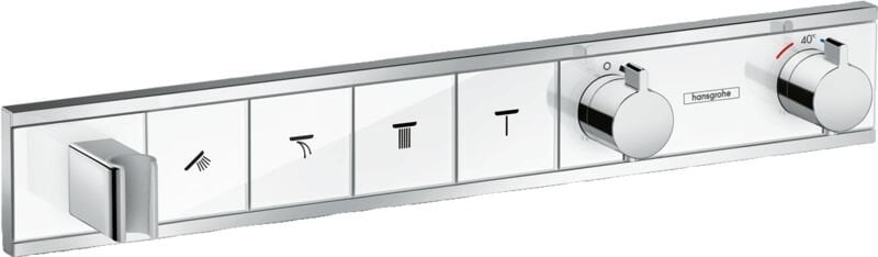 HANSGROHE RAINSELECT BANYO BATARYASI TERMOSTAT 4 CIKIS ICIN BEYAZ/KROM 15357400