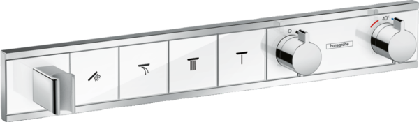 HANSGROHE RAINSELECT BANYO BATARYASI TERMOSTAT 4 CIKIS ICIN BEYAZ/KROM 15357400