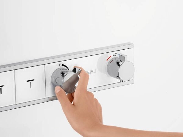 HANSGROHE RAINSELECT BANYO BATARYASI TERMOSTAT 4 CIKIS ICIN BEYAZ/KROM 15357400