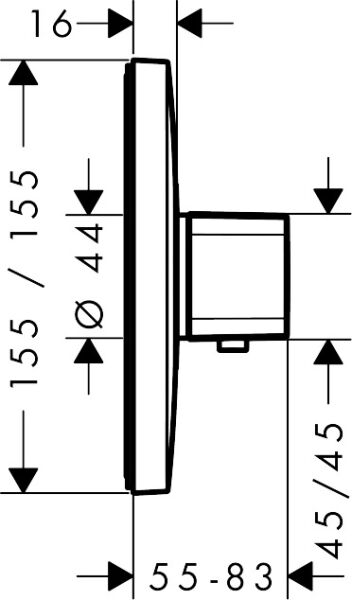 HANSGROHE ECOSTAT E BANYO BATARYASI TERMOSTAT KROM 15705000