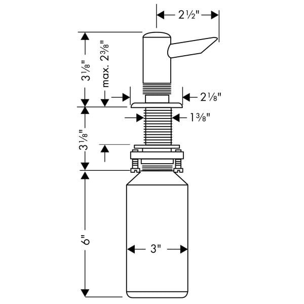 HANSGROHE YARDIMCILAR SIVI SABUNLUK - DETERJANLIK 300ML KROM 40418000