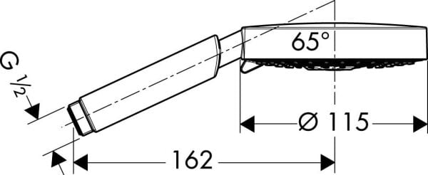 HANSGROHE RAINDANCE EL DUSU 120 3JET KROM 28514000