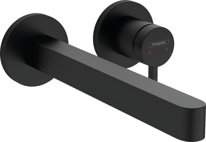 HANSGROHE FINORIS TEK KOLLU LAVABO BATARYASI ANKASTRE DUVARA MONTE 22.8 CM GAGA ILE SATIN SIYAH 76050670
