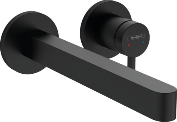 HANSGROHE FINORIS TEK KOLLU LAVABO BATARYASI ANKASTRE DUVARA MONTE 22.8 CM GAGA ILE SATIN SIYAH 76050670