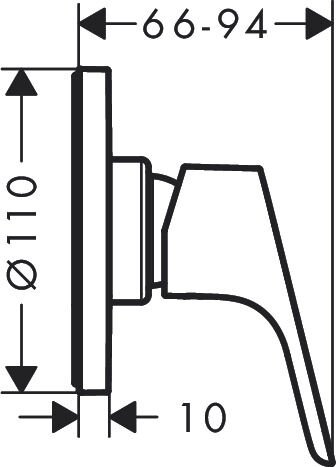 HANSGROHE FOCUS TEK KOLLU DUS BATARYASI ANKASTRE KROM 31961000