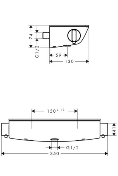 HANSGROHE ECOSTAT SELECT DUS BATARYASI TERMOSTATIK KROM 13161000