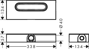 HANSGROHE UNIVERSAL UBOX  IC SET LINEAR DUS KANALI ICIN DUZ KURULUM 01000180