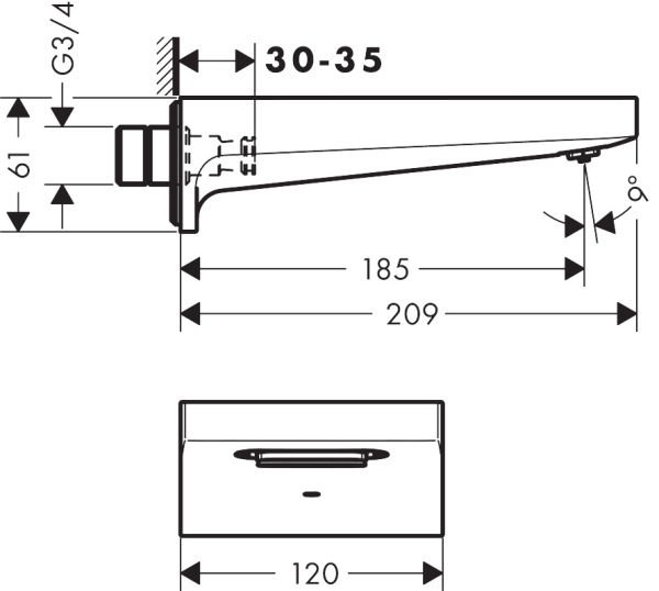 HANSGROHE METROPOL KUVET GAGASI KROM 32543000