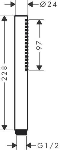 HANSGROHE PULSIFY S EL DUSU BATON 100 1 JET ECOSMART MAT BRONZ 24125140