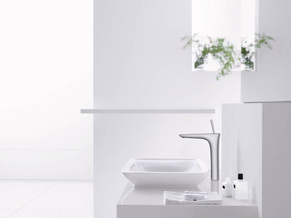 HANSGROHE PURAVIDA TEK KOLLU LAVABO BATARYASI 110 KUMANDALI BEYAZ/KROM 15074400