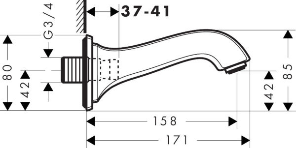HANSGROHE METROPOL CLASSIC KUVET GAGASI KROM 13425000