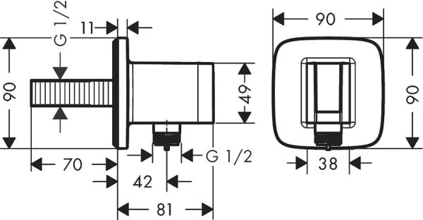 HANSGROHE FIXFIT Q FIXFIT Q EL DUSU TUTUCU KROM 26887000
